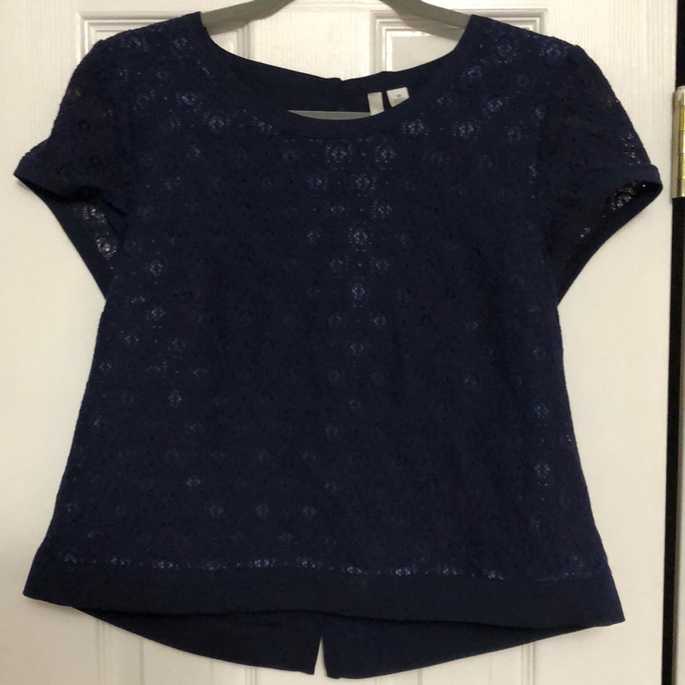 Lauren Conrad navy blue blouse